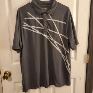 Izod golf shirt black men's L cool-fx